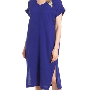 Eileen Fisher Organic Cotton Gauze V-Neck Dress